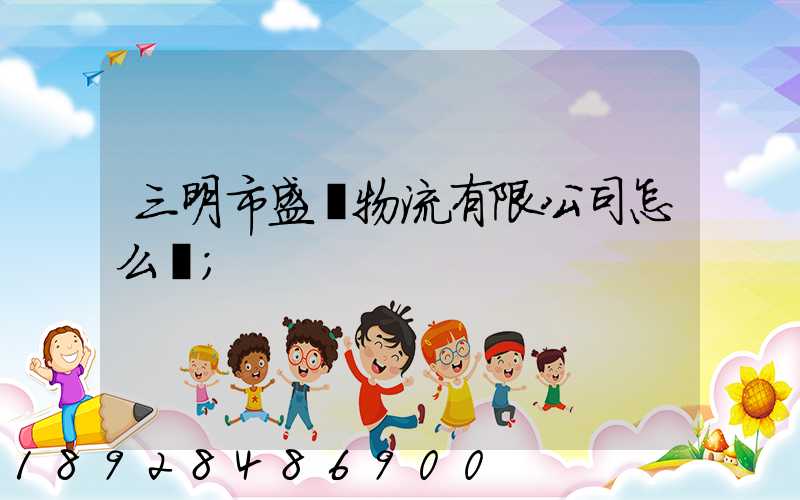 三明市盛鴻物流有限公司怎么樣