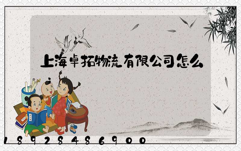 上海卓拓物流有限公司怎么樣
