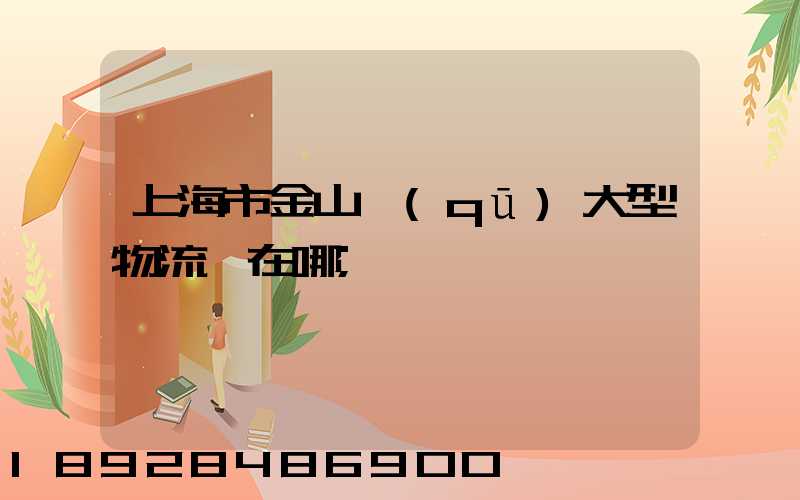 上海市金山區(qū)大型物流園在哪