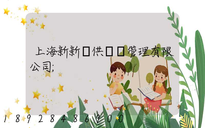 上海新新運供應鏈管理有限公司