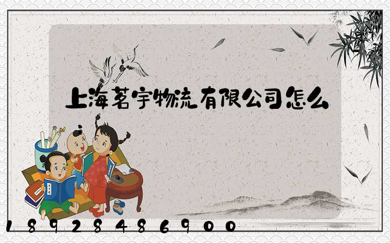 上海茗宇物流有限公司怎么樣