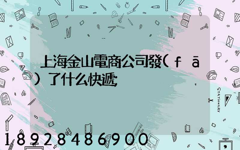 上海金山電商公司發(fā)了什么快遞