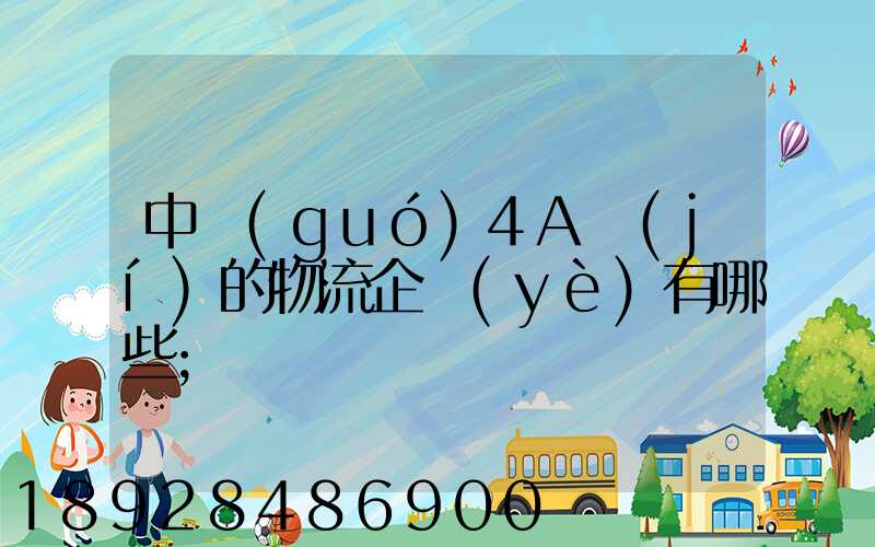 中國(guó)4A級(jí)的物流企業(yè)有哪些