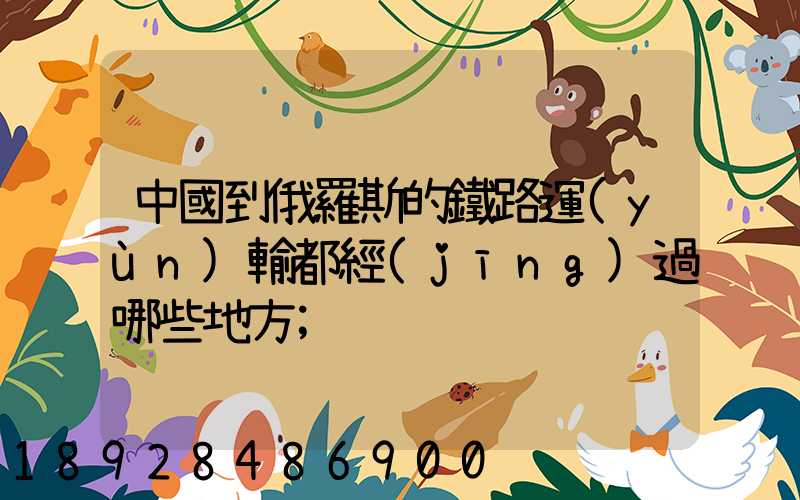 中國到俄羅斯的鐵路運(yùn)輸都經(jīng)過哪些地方