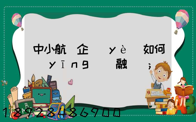 中小航運企業(yè)如何應(yīng)對融資難