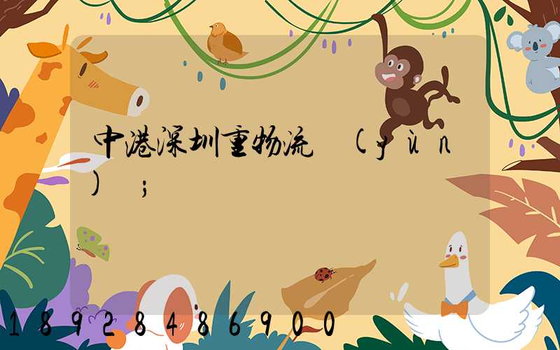 中港深圳重物流運(yùn)輸