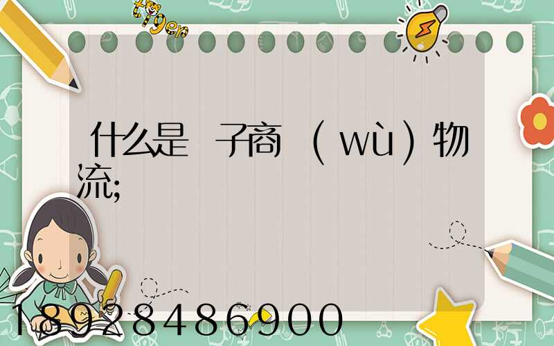 什么是電子商務(wù)物流