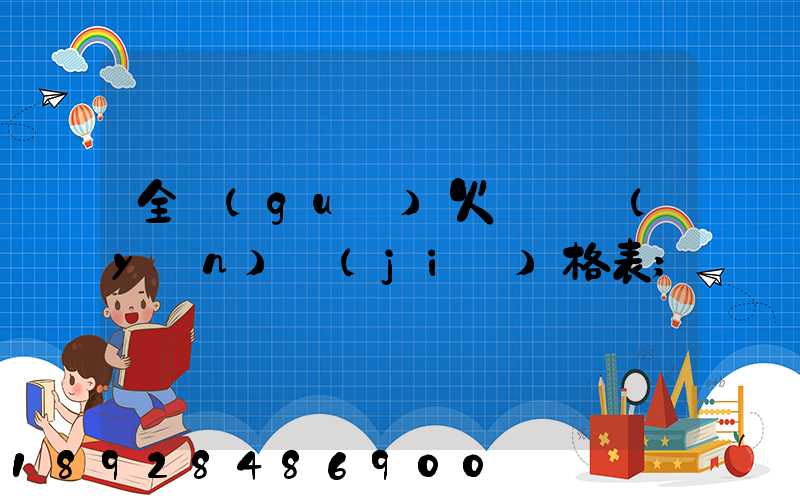 全國(guó)火車貨運(yùn)價(jià)格表