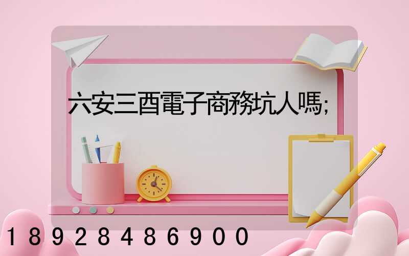 六安三酉電子商務坑人嗎