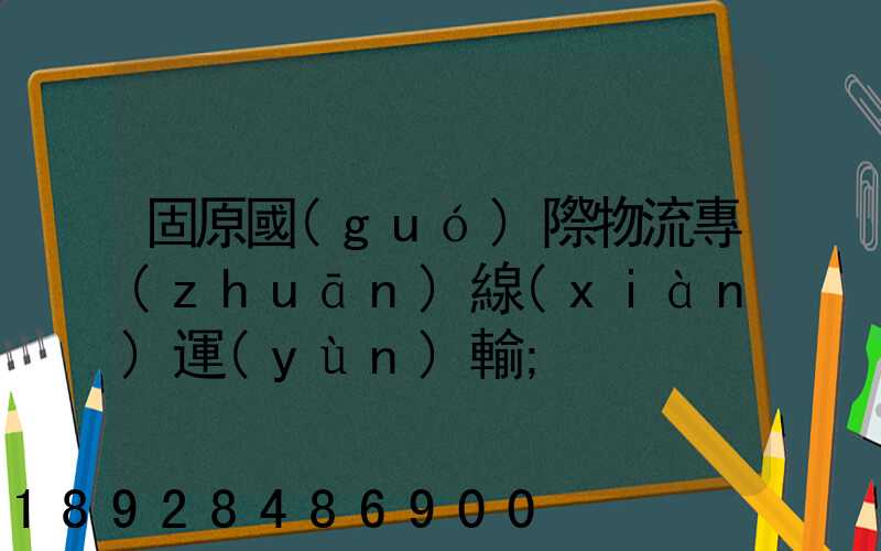固原國(guó)際物流專(zhuān)線(xiàn)運(yùn)輸
