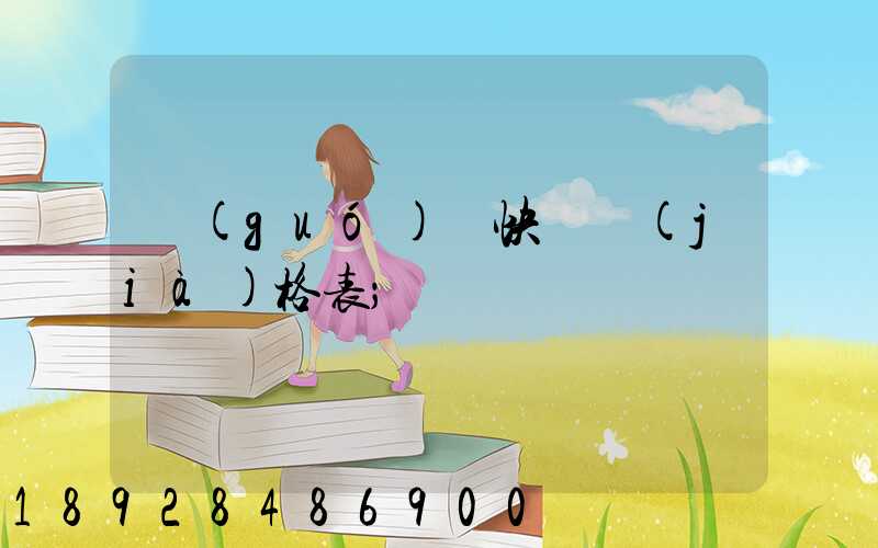 國(guó)際快遞價(jià)格表