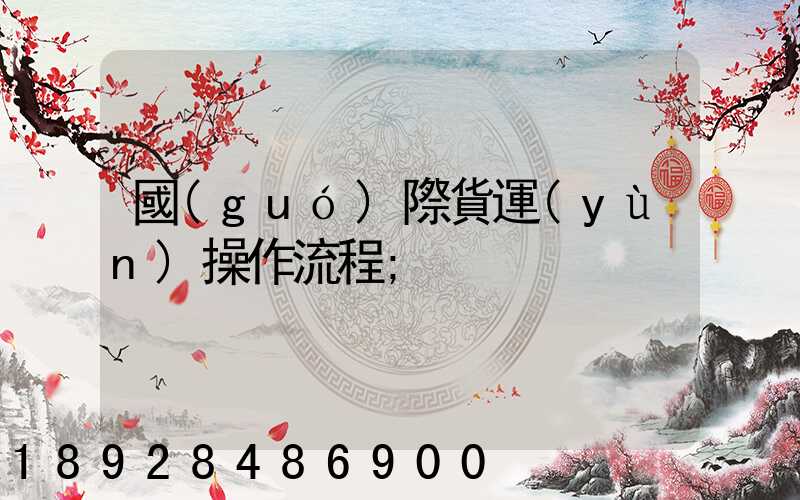 國(guó)際貨運(yùn)操作流程