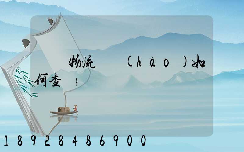 國際物流單號(hào)如何查詢