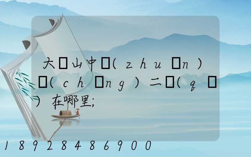 大嶺山中轉(zhuǎn)場(chǎng)二區(qū)在哪里