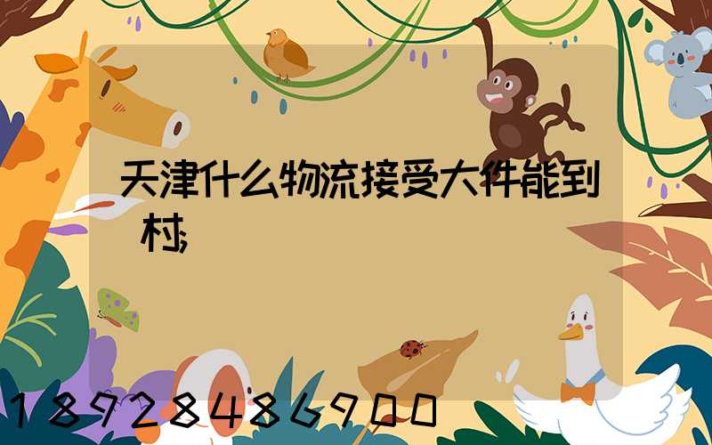 天津什么物流接受大件能到農村