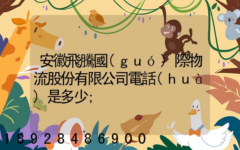 安徽飛騰國(guó)際物流股份有限公司電話(huà)是多少