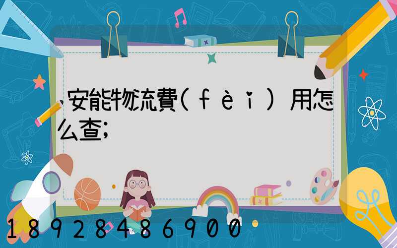 安能物流費(fèi)用怎么查