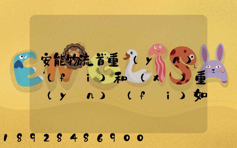安能物流首重運(yùn)費(fèi)和續(xù)重運(yùn)費(fèi)如何算