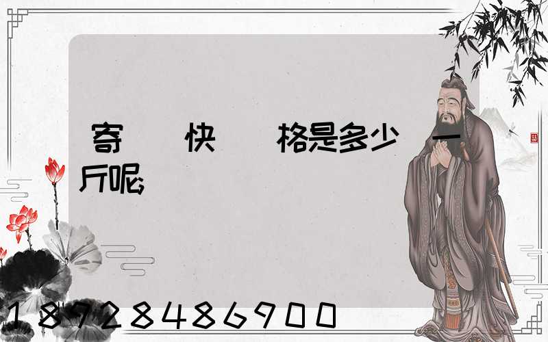 寄國際快遞價格是多少錢一斤呢