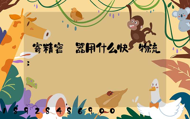 寄精密儀器用什么快遞物流