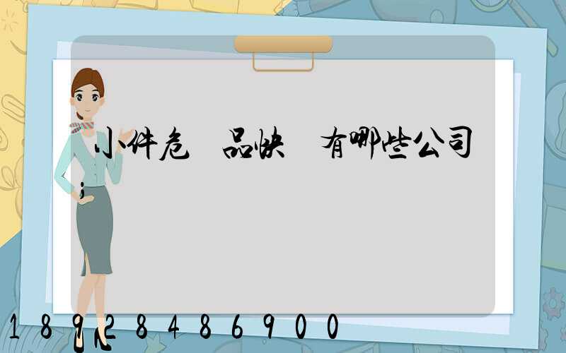 小件危險品快遞有哪些公司