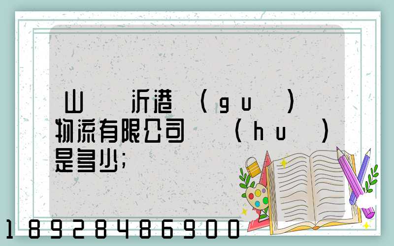 山東臨沂港國(guó)際物流有限公司電話(huà)是多少