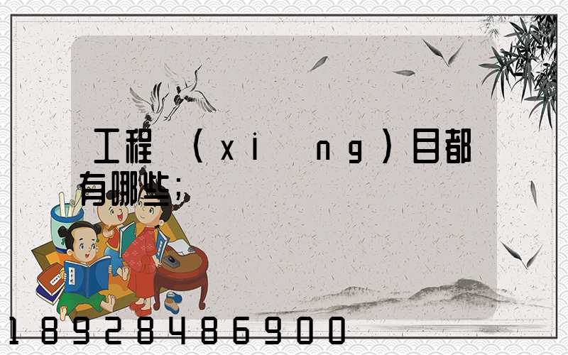 工程項(xiàng)目都有哪些
