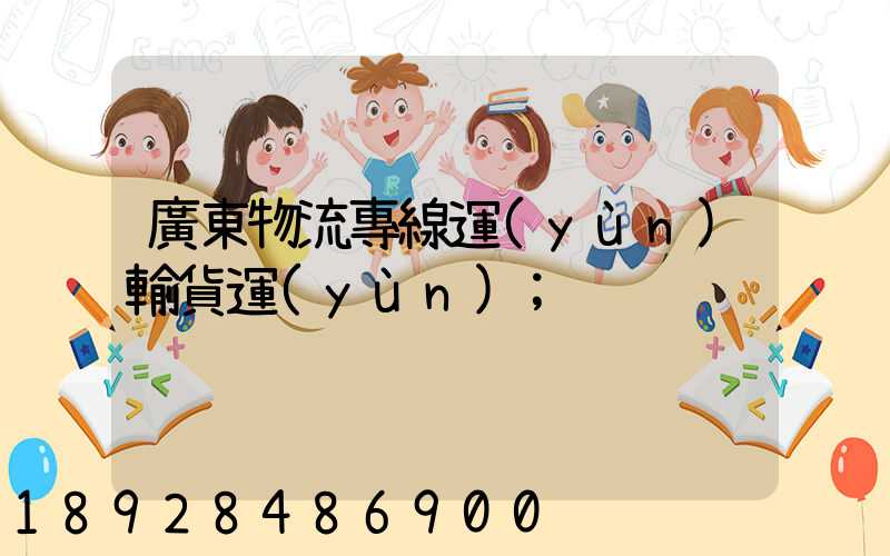 廣東物流專線運(yùn)輸貨運(yùn)