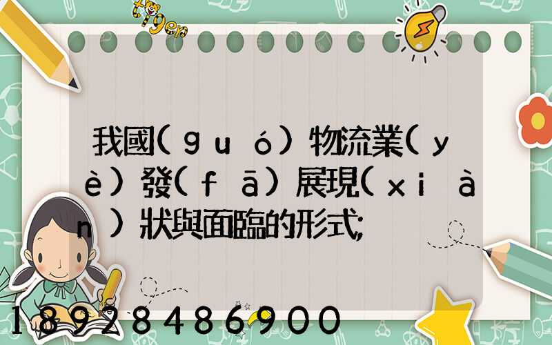 我國(guó)物流業(yè)發(fā)展現(xiàn)狀與面臨的形式