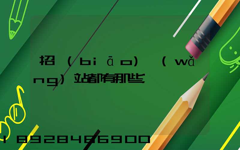 招標(biāo)網(wǎng)站都有那些
