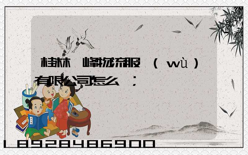 桂林潤峰物流服務(wù)有限公司怎么樣