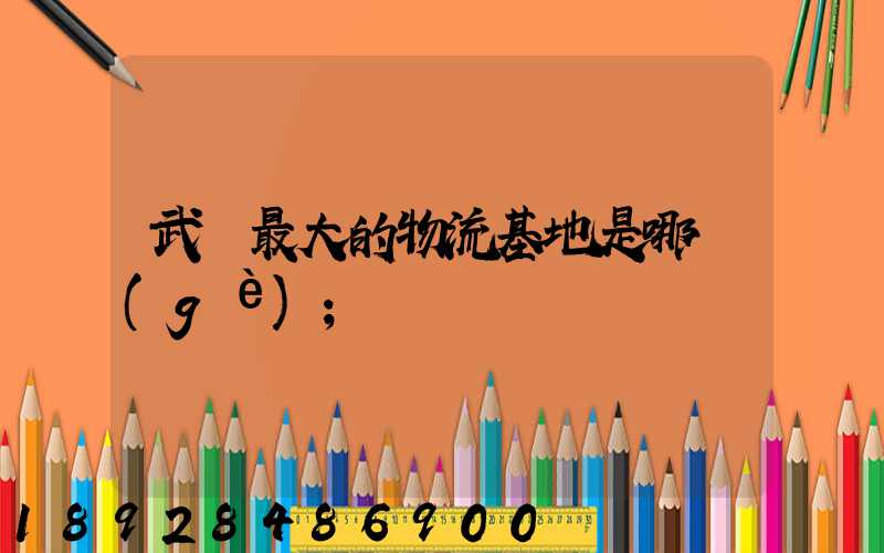 武漢最大的物流基地是哪個(gè)