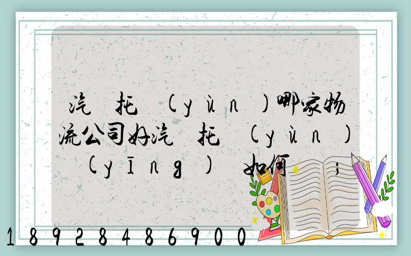 汽車托運(yùn)哪家物流公司好汽車托運(yùn)應(yīng)該如何選擇