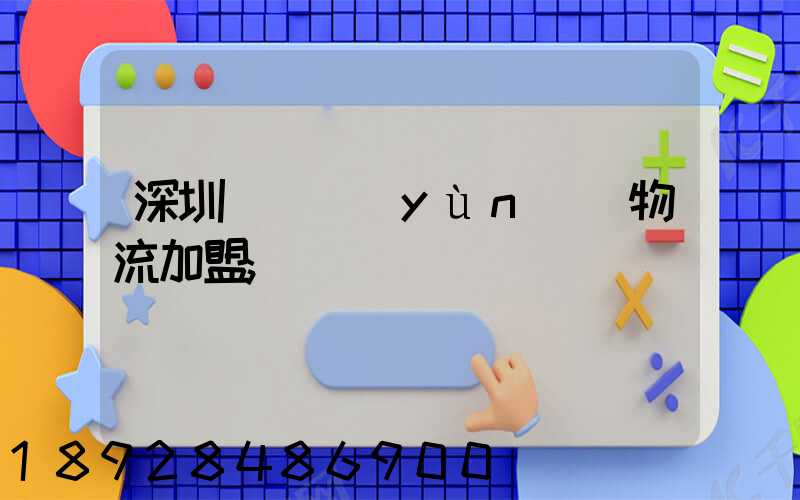 深圳國際運(yùn)輸物流加盟