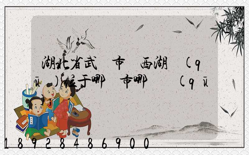 湖北省武漢市東西湖區(qū)位于哪個市哪個區(qū)