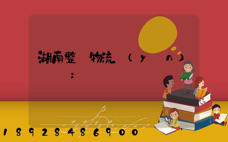 湖南整車物流運(yùn)輸計劃
