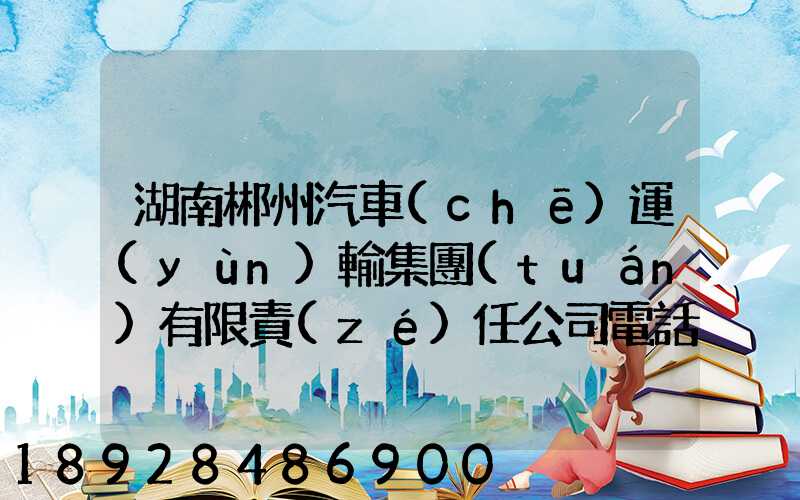 湖南郴州汽車(chē)運(yùn)輸集團(tuán)有限責(zé)任公司電話(huà)是多少
