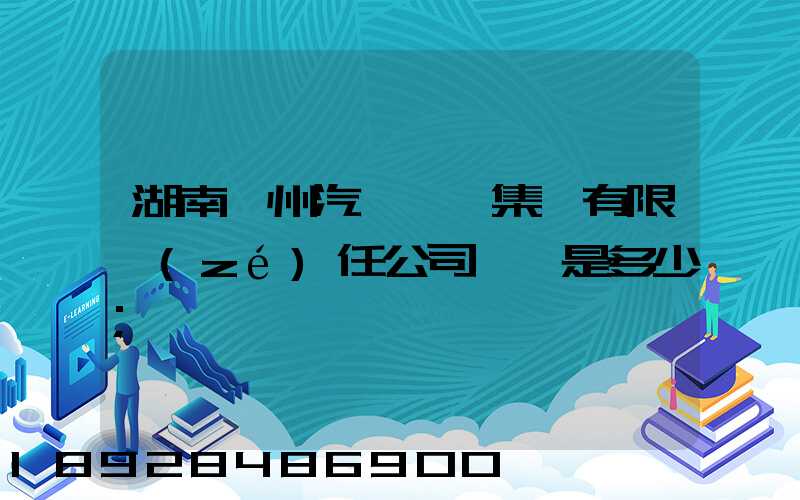 湖南郴州汽車運輸集團有限責(zé)任公司電話是多少