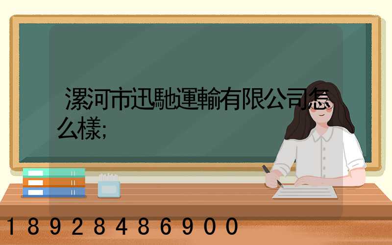 漯河市迅馳運輸有限公司怎么樣