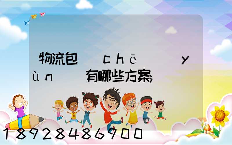 物流包車(chē)運(yùn)輸有哪些方案