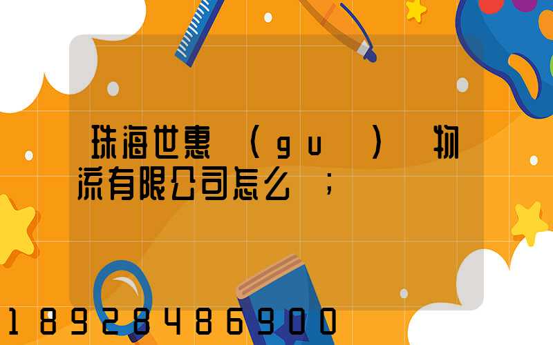 珠海世惠國(guó)際物流有限公司怎么樣