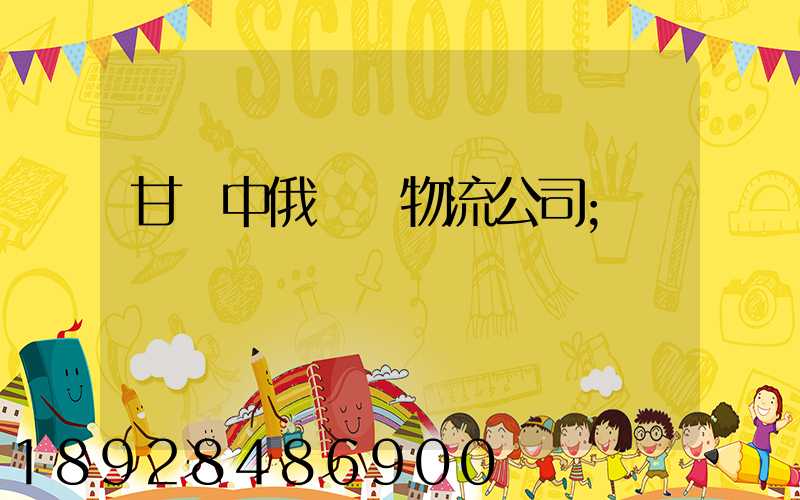 甘肅中俄運輸物流公司