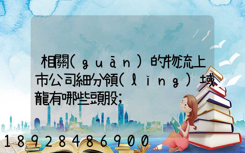 相關(guān)的物流上市公司細分領(lǐng)域龍有哪些頭股