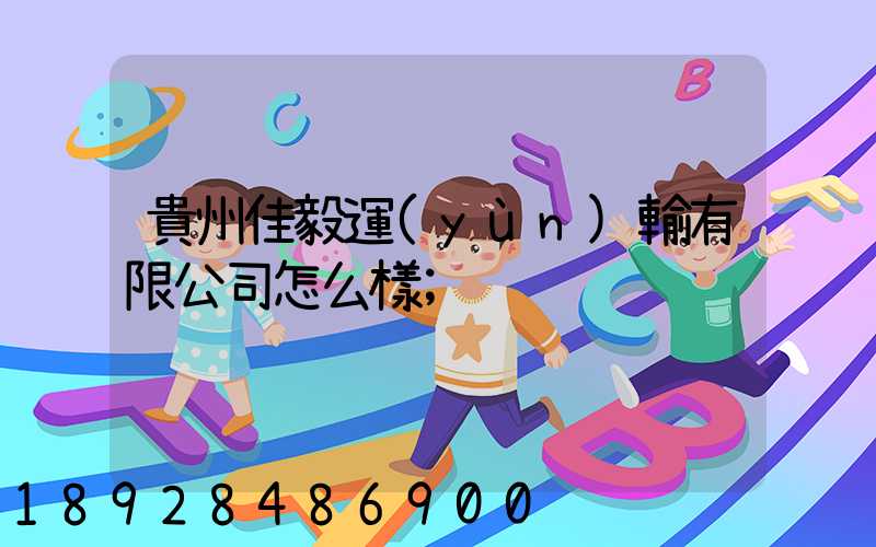 貴州佳毅運(yùn)輸有限公司怎么樣