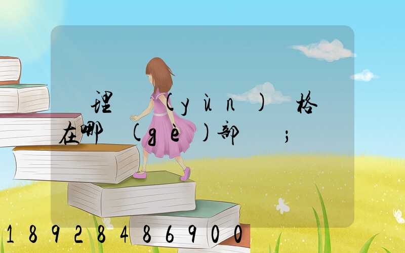 辦理貨運(yùn)資格證在哪個(gè)部門辦