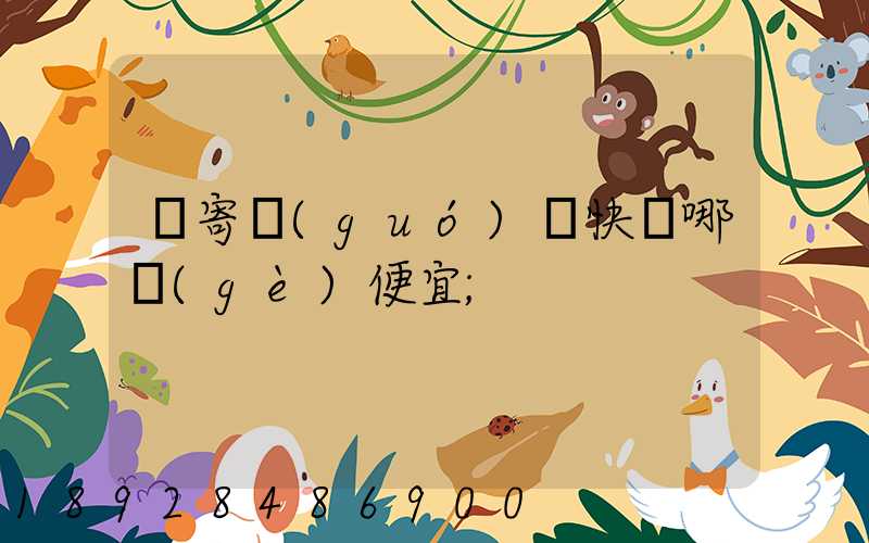 郵寄國(guó)際快遞哪個(gè)便宜