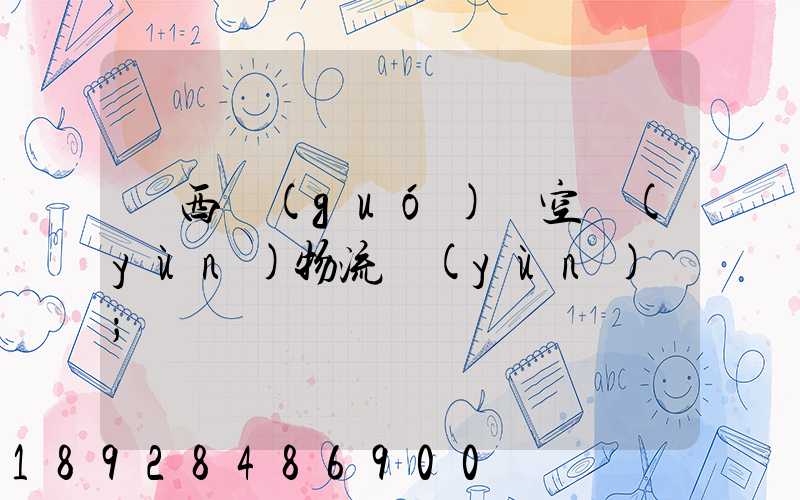 陜西國(guó)際空運(yùn)物流運(yùn)輸