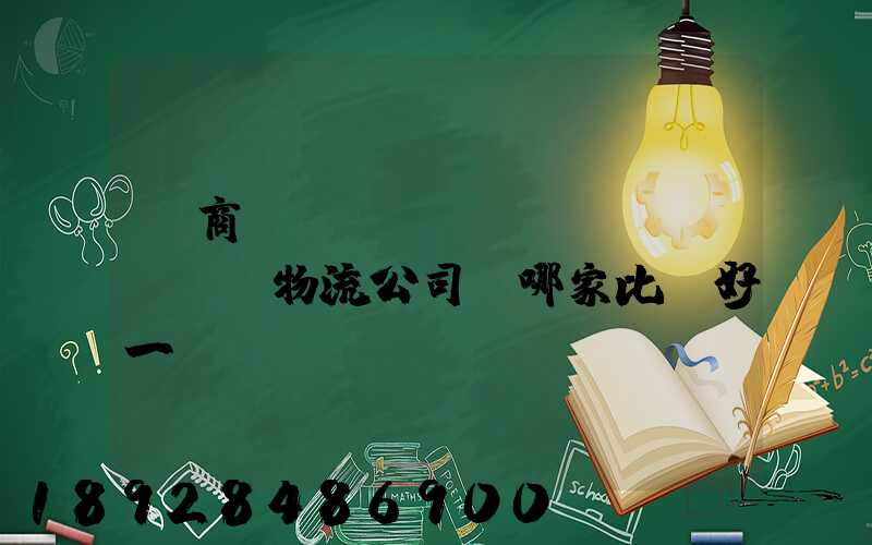 電商倉(cāng)儲(chǔ)物流公司,哪家比較好一點(diǎn)、權(quán)威一點(diǎn)的