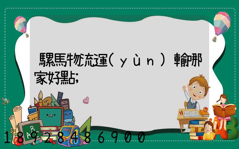 騾馬物流運(yùn)輸哪家好點